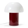 Bordslampa Alba 24x29cm Vit/Vinröd