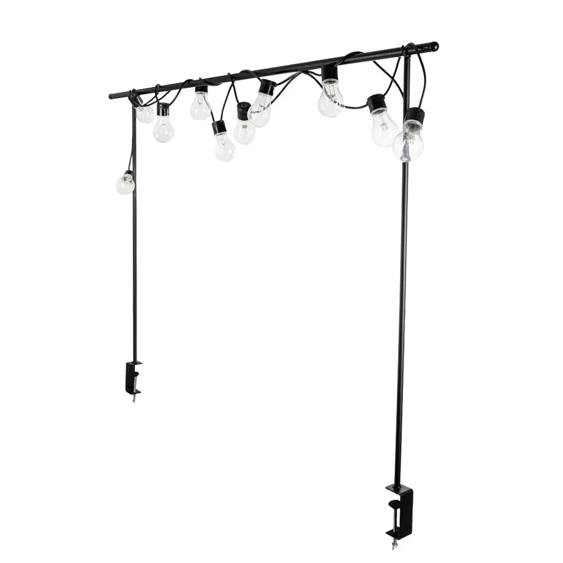 Bordsstång 140-250cm Svart