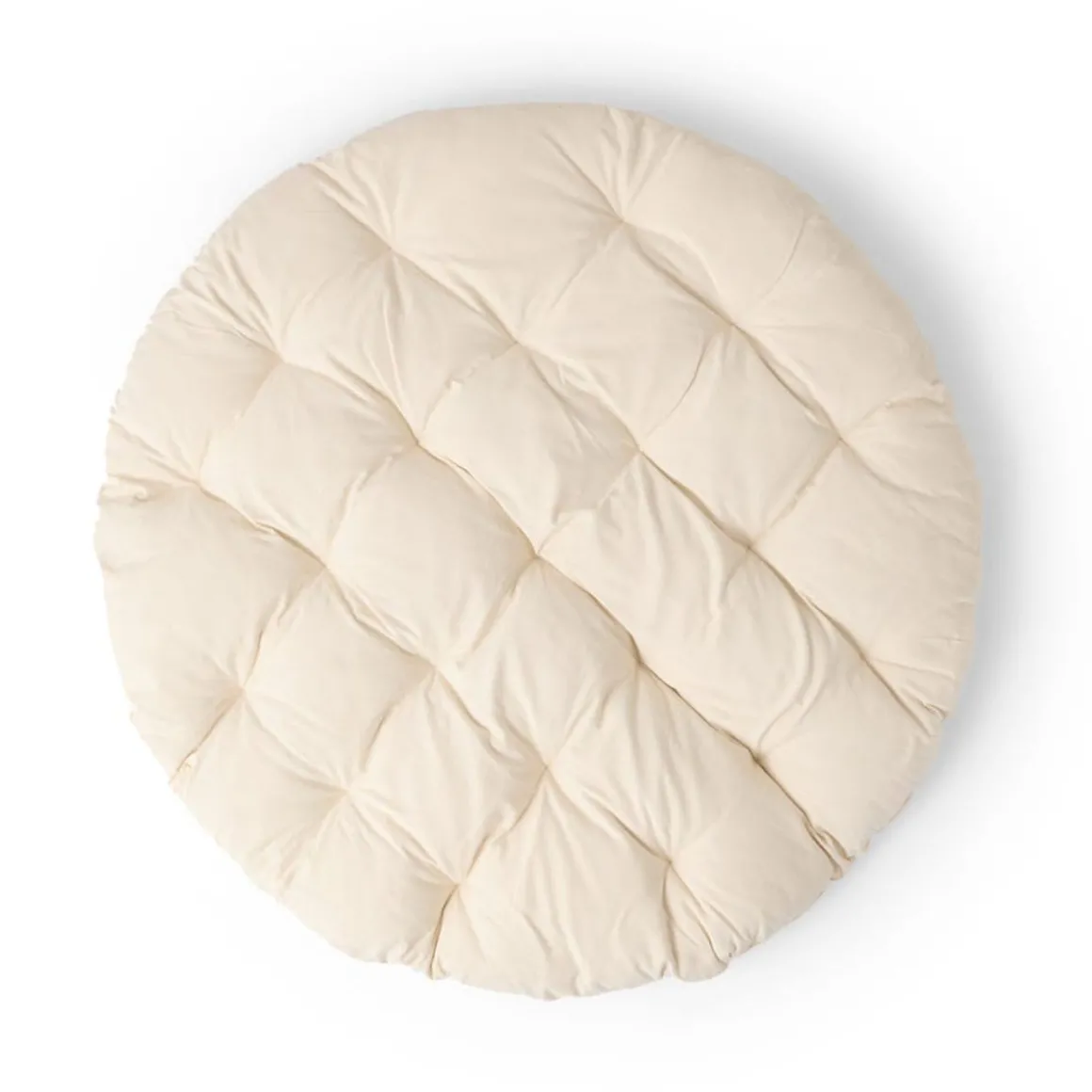 Dyna Rund Slätväv 130cm Naturvit