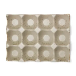 Äggställ 12 ägg Porslin Beige