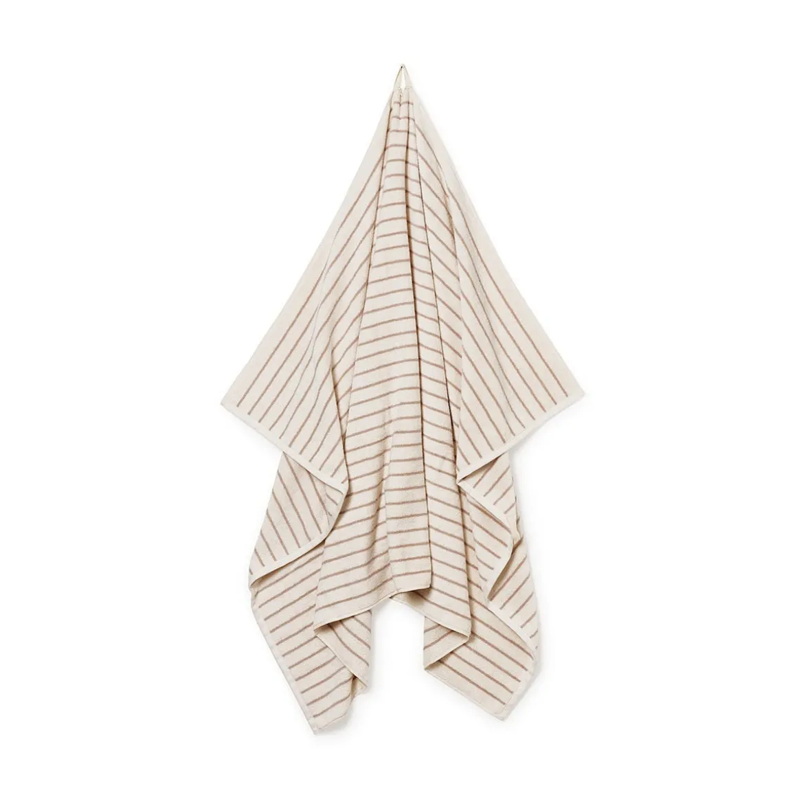 Handduk Line 100x150cm Bomullsfrotté Beige