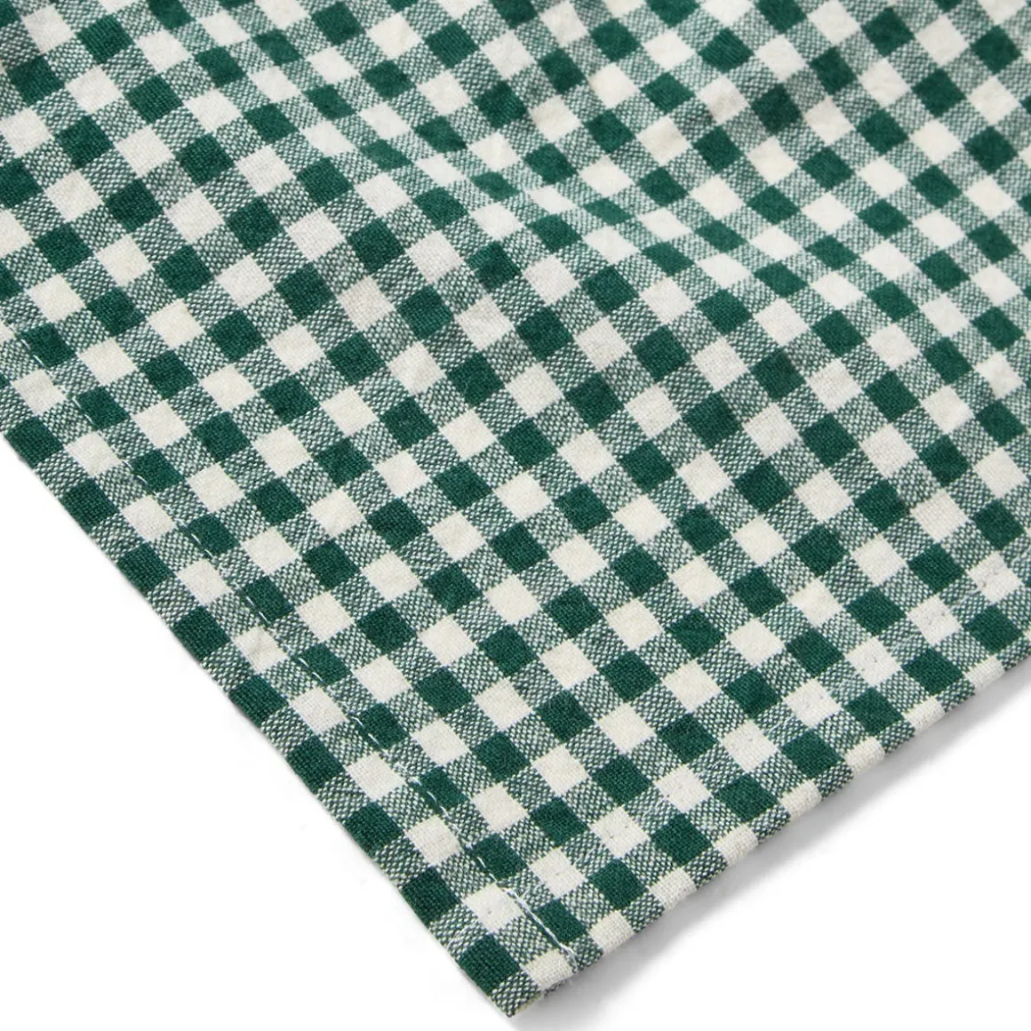 Kökshandduk Check 50x70cm Bomull Grön/Vit